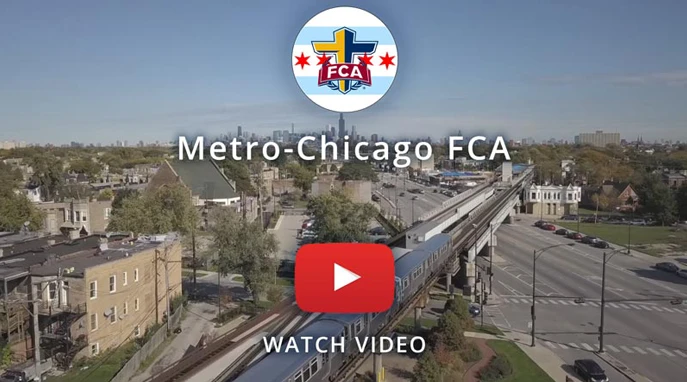 Aerial view of Chicago suburbs to play video